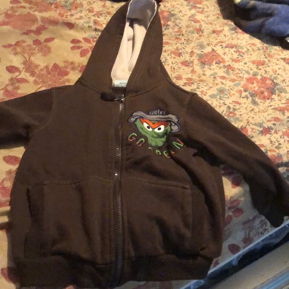 Brown seaseme street hoodie